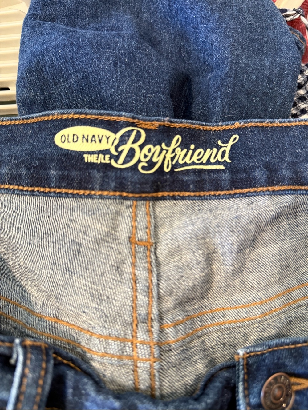 Old Navy Dark Indigo Straight-Leg Women's Jeans - Picture 3 of 4